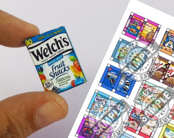 15 Different Pieces Miniatures Groceries Flakes Box! PRINTABLE File DOWNLOAD Digital File ,Digital Prints ,DIGITAL Download