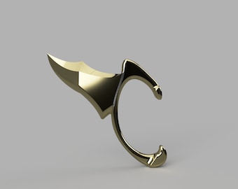 Rouge Redstar's Necklace and Communicator Ear Accessory 3D print files - Metallic Rouge - STL Files for Cosplay