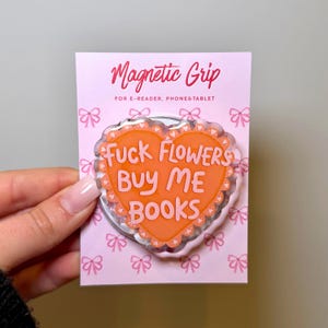 Kindle & Kobo magnetische grip - Geen bloemen, boeken