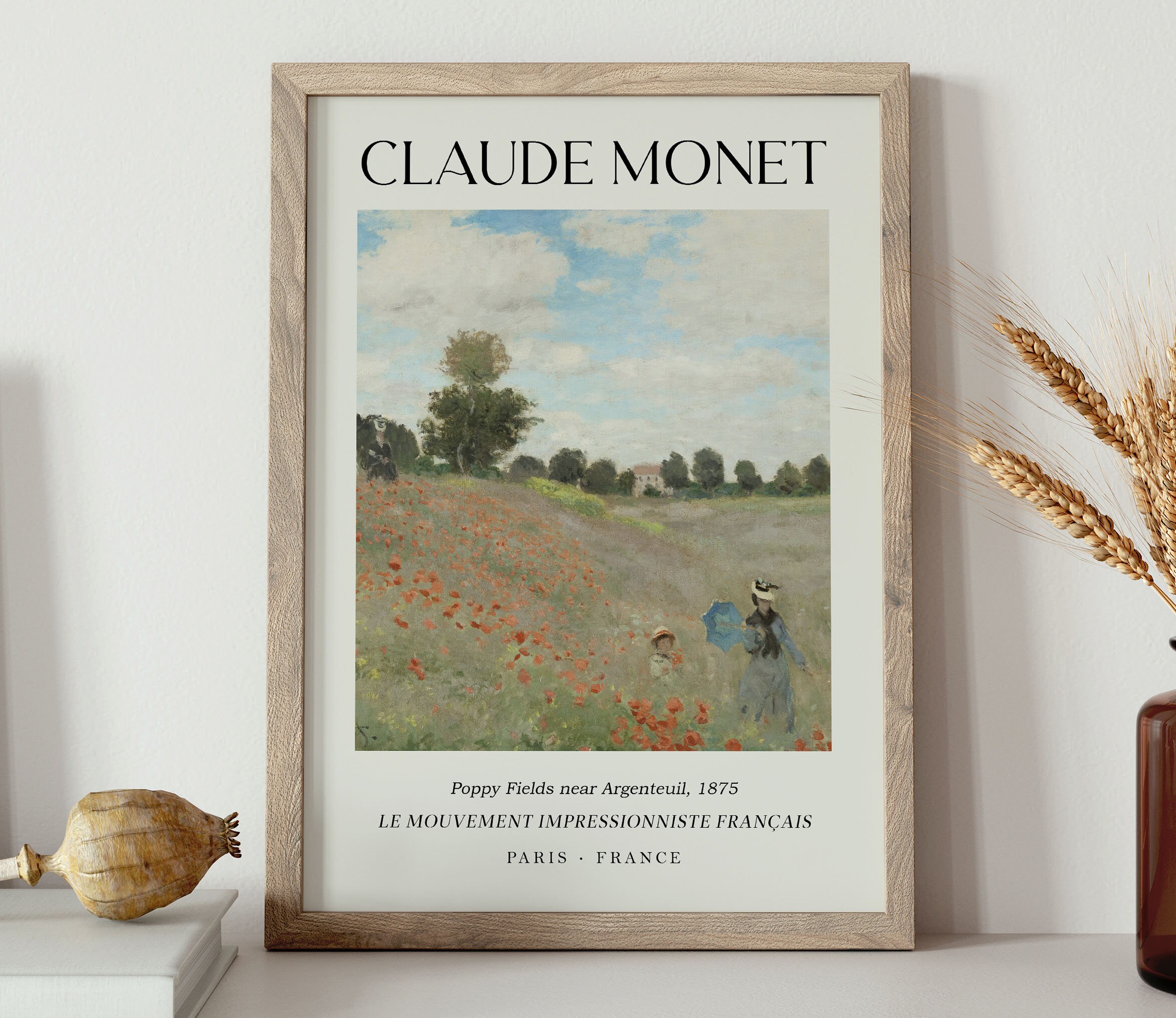 Claude Monet Poppy Fields Poster Gallery Exhibition Wall Art - Etsy