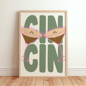 Trendy Cin Cin-poster, print espresso martiniglazen, cocktailprint, barwagen kunstprint, decor appartement, cheers poster, keuken muurkunst