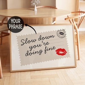 Benutzerdefinierte Postkarte Poster, personalisiertes Zitat Druck, trendige Wohnung Wanddekoration, Typografie Preppy Art, Retro ästhetisches benutzerdefiniertes Zeichen