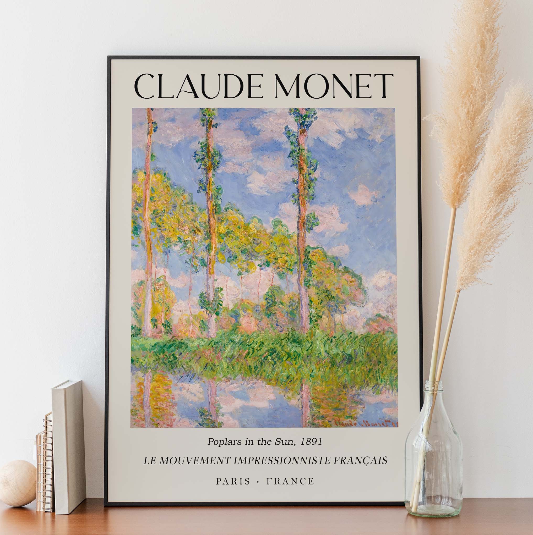 kunst für alle Quadro su tela: Claude Monet Poplars on the