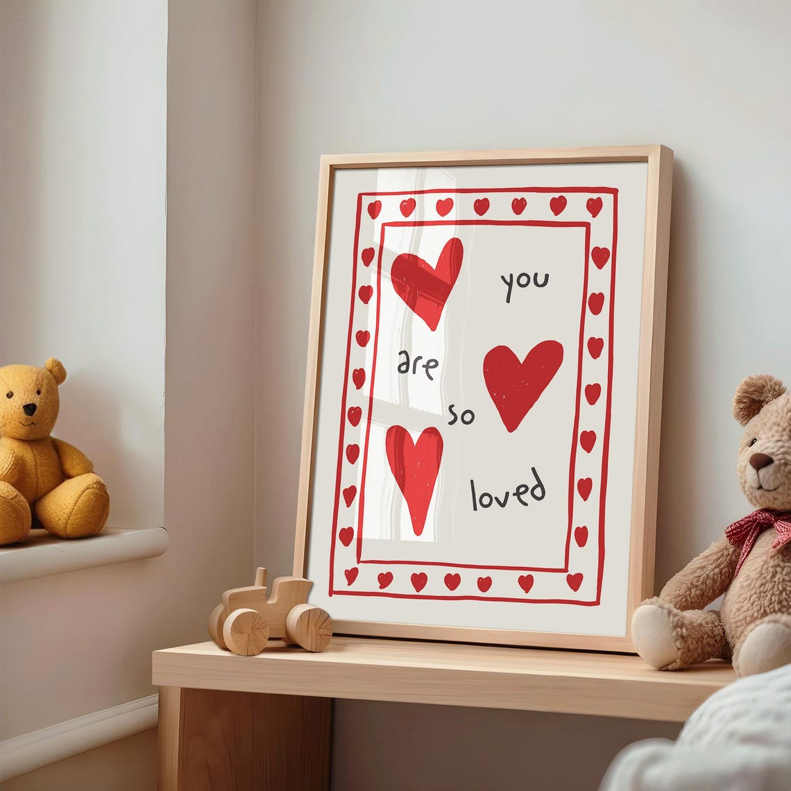 You Are so Loved Print, Nursery Wall Art, Boho Kids Room Decor, Cute ...