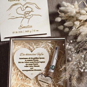 Personalisiertes Geschenk [Geburt] | Geldgeschenk | Box | Geburtstag | Hochzeit | Feier | Gravur | Laser | Holz | Baby | Eltern | Kind