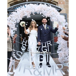 Garland [plotted silver] registry office wedding decoration gift bride Mr&Mrs Wedding Dügün Nikah