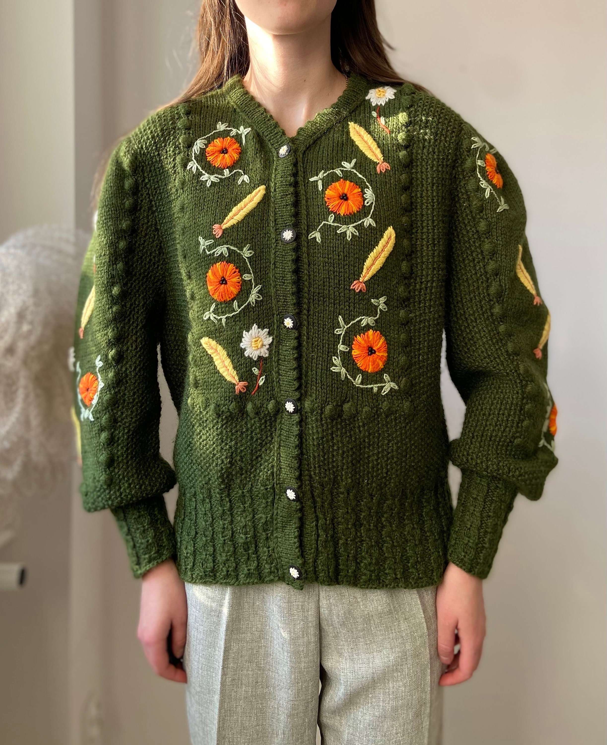 Vintage Embroidered Cardigan Austrian Bavarian Cardigan Vintage Embroidered Cardigan Austrian Bavarian Cardigan