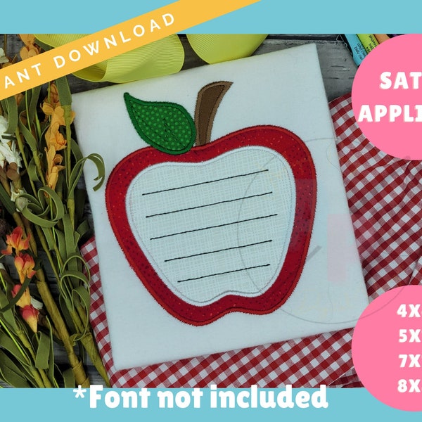 Apple Applique - Etsy