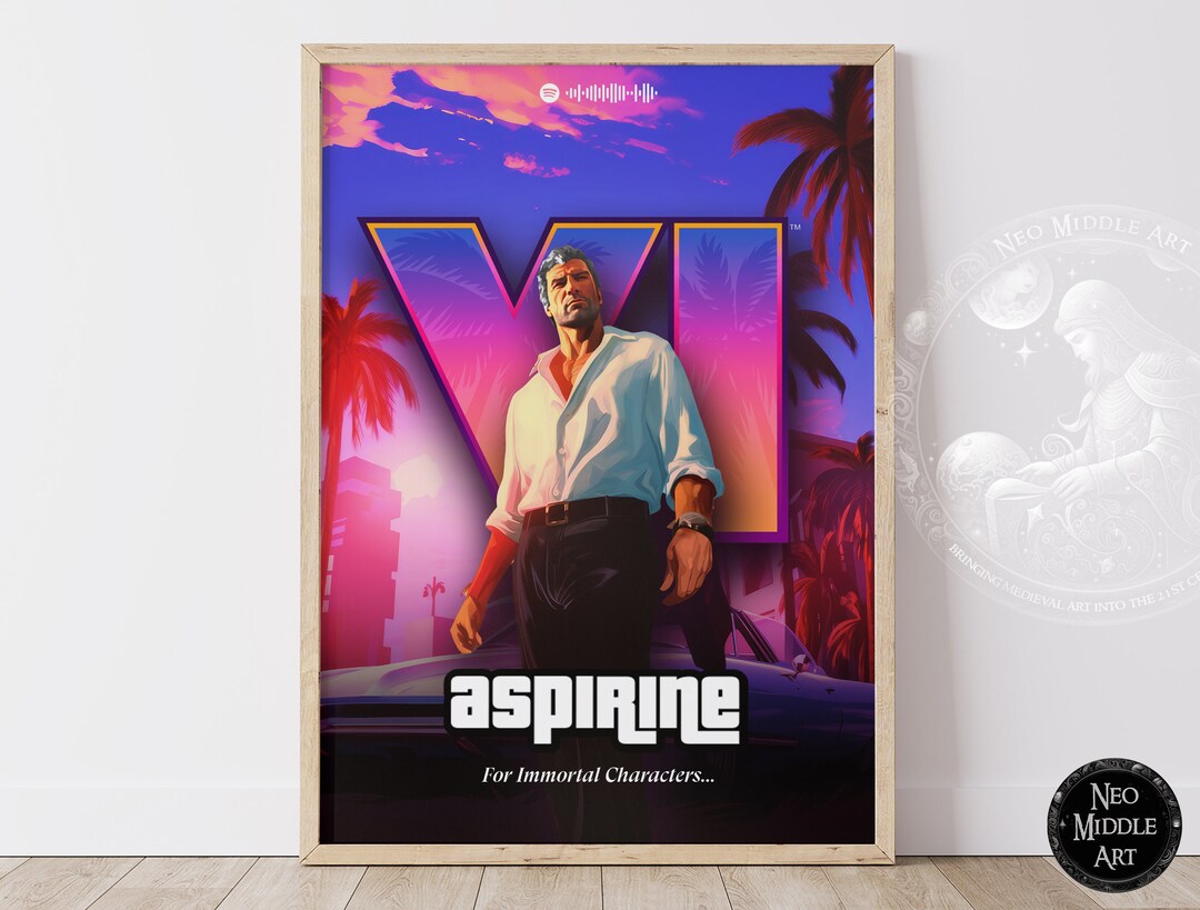 Gta VI Vice City Custom Paster Custom Tommy Vercett Poster - Etsy