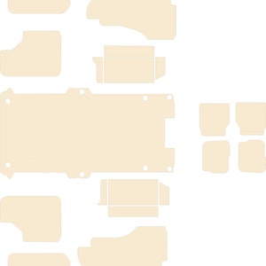 Vauxhall Vivaro L1 & L2 vanaf 2019 Van ply lining kit DXF-bestanden, CNC klaar om te snijden, Van multiplex voering Kits, CNC-bestanden.