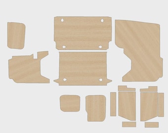 Fiat Doblo L1 swb old shape ply lining kit DXF files, CNC ready to cut, Van plywood lining Kits, CNC Files.