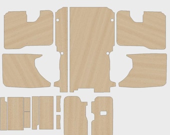Peugeot Expert/Citroen Dispatch/ Fiat Scudo DXF files to fit 2007 - 2016 Van, CNC ready to cut, Van plywood lining Kits, CNC Files.
