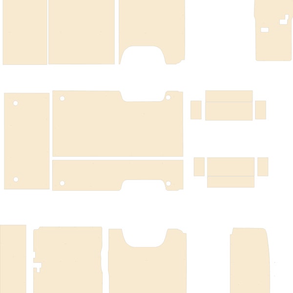 Peugeot Boxer/Citroen Relay/Fiat Ducato DXF files to fit pre 2006 lwb Vans, CNC ready to cut, Van plywood lining Kits, CNC Files.