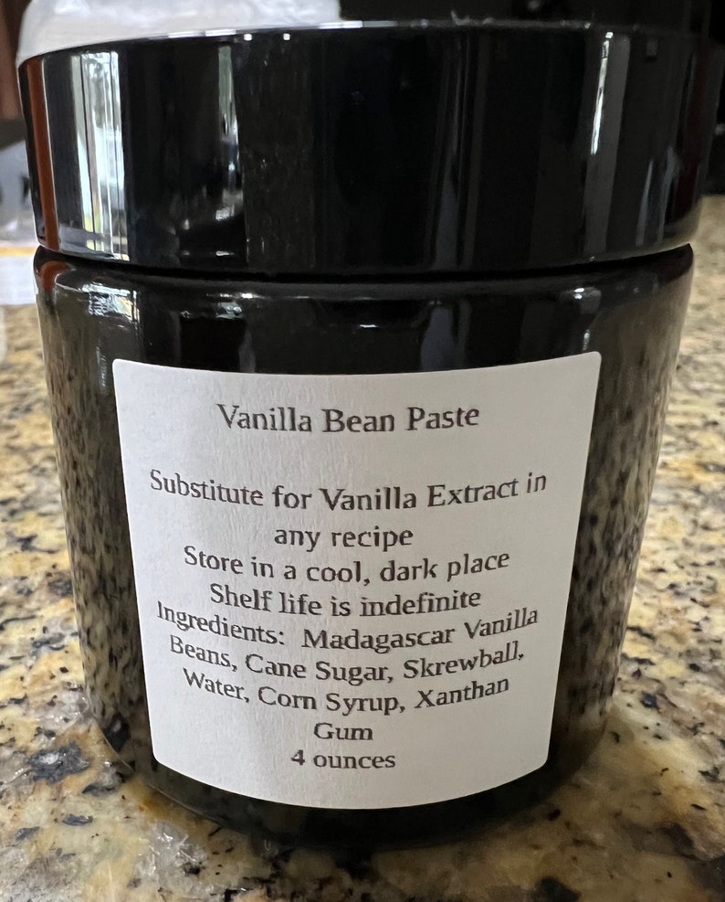 Pure Vanilla Bean Paste Etsy
