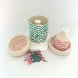 Retro Ceramic Waterbell & Container Set | Self-Watering Plant Tool | Mid-Century Modern Design | Unique Planter Accessory image 5
