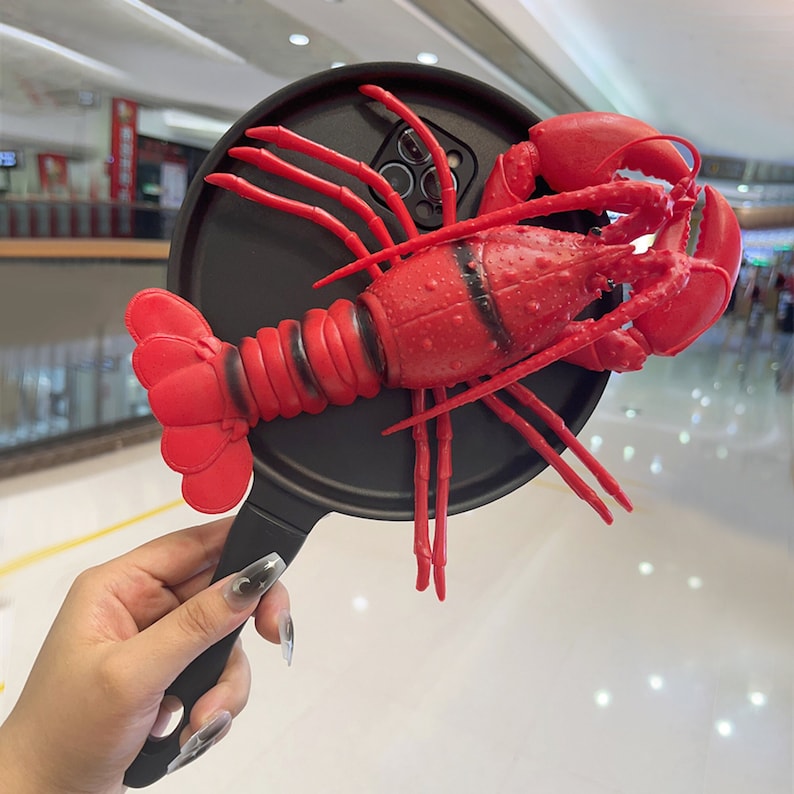 Crazy Lobster Frying Pan Phone Case Funny Phone Case for Etsy