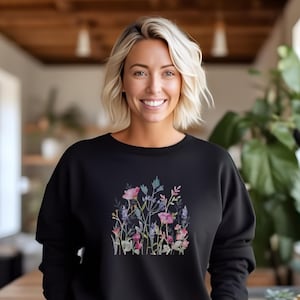 Ladies floral sweatshirts sales