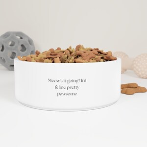 Cat Bowl,cat lovers,ceramic pet bowl,food bowl,water bowl,customize pet lover,cats,cat mama,cat dad,personalize,bowl