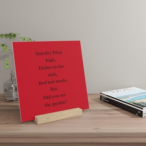Gallery Board with Stand home kitchen lettering board laundry dishes bed isnt made but did you see that garden,housewarmin