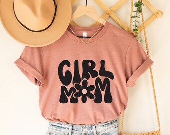 Girl Mama Shirt, Retro Girl Mama Shirt for Mom of Girls Mother's Day Gifts for Girl Mama, Girl Mama to Be Shirts for New Mama