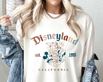 Comfort Colors Retro Disneyland Est 1955 California Shirt, Vintage Disneyland Shirt,Mickey And Friends shirt,Disney&#39;s Tees,Disney Christmas