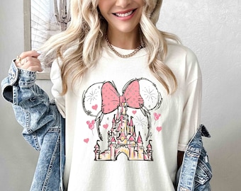 Comfort Colors Disney Minnie Mouse Castle Shirt, Magic Kingdom Family Shirt, Vintage Disney Shirt, Disneyland Shirt, Magical Kingdom Shirt