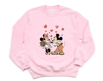 Disney Mickey Minnie Love Sweatshirt, Mickey and Minnie Valentines Tee, Disneyland Love Shirt, Mickey Minnie Shirt, Kiss Love Shirt,