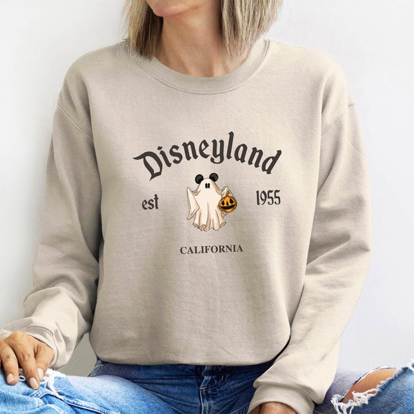 Magical Land Halloween Sweatshirt, Trendy Sweatshirt, Disneyland Sweatshirt, Ghost Mickey Sweatshirt, Halloween Sweatshirt