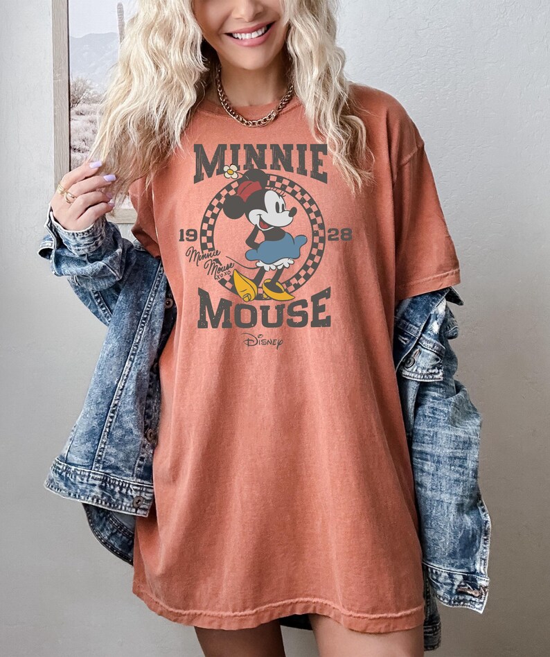 Comfort Colors® Retro Mickey Mouse Shirt, Mickey and Friends T-Shirt, Disneyland Family Trip Tee, Magic Kingdom Shirt, Checkered Disney Tee image 5