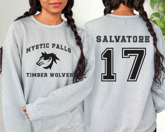 The Vampire Diaries Inspired Sweatshirt, Mystic Falls Salvatore 17 Front  and Back, Vampire Diaries Shirt - Etsy