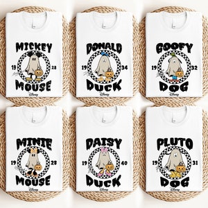 Mickey and Friends Halloween Shirt, Disney Group Shirt, Disneyland Halloween Family Shirts,Mickey And Minnie ,Donald,Daisy,Pluto,Goofy Shirt