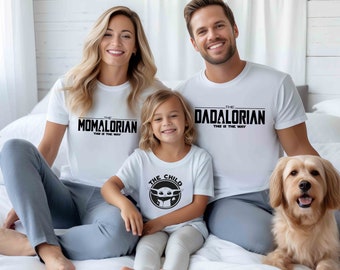 Mandalorian Family Shirt, The Mandolorian Tshirt, Mamalorian Dadalorian and The Child Shirt, Daddy Daughter Shirt, Mother and Son Matching