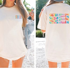Custom College Shirt, Custom University Shirt, College Acceptance Gift, Student Gift, College Crewneck Shirt, College Shirt