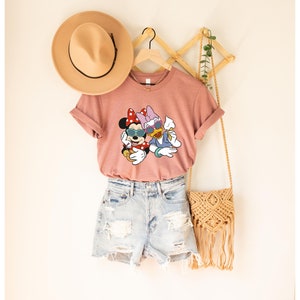 Retro Minnie and Daisy Face, Best Friends Minnie and Daisy Summer Shirt, Disney Tie Dye Shirts, Best friends gift, daisy duck ice cream tee