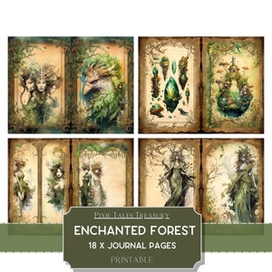 Enchanted Forest Fantasy Junk Journal Kit Fairytale Fairy Journal Pages ...