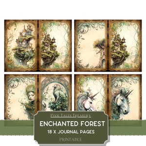 Enchanted Forest Fantasy Junk Journal Kit Fairy Mythical Creature ...