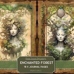 Enchanted Forest Fantasy Junk Journal Kit Fairytale Fairy Journal Pages ...