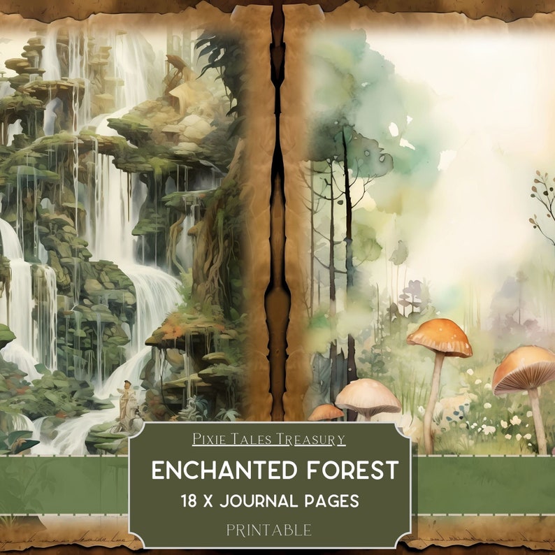 Enchanted Forest Fantasy Junk Journal Kit Fairy Mythical Creature ...