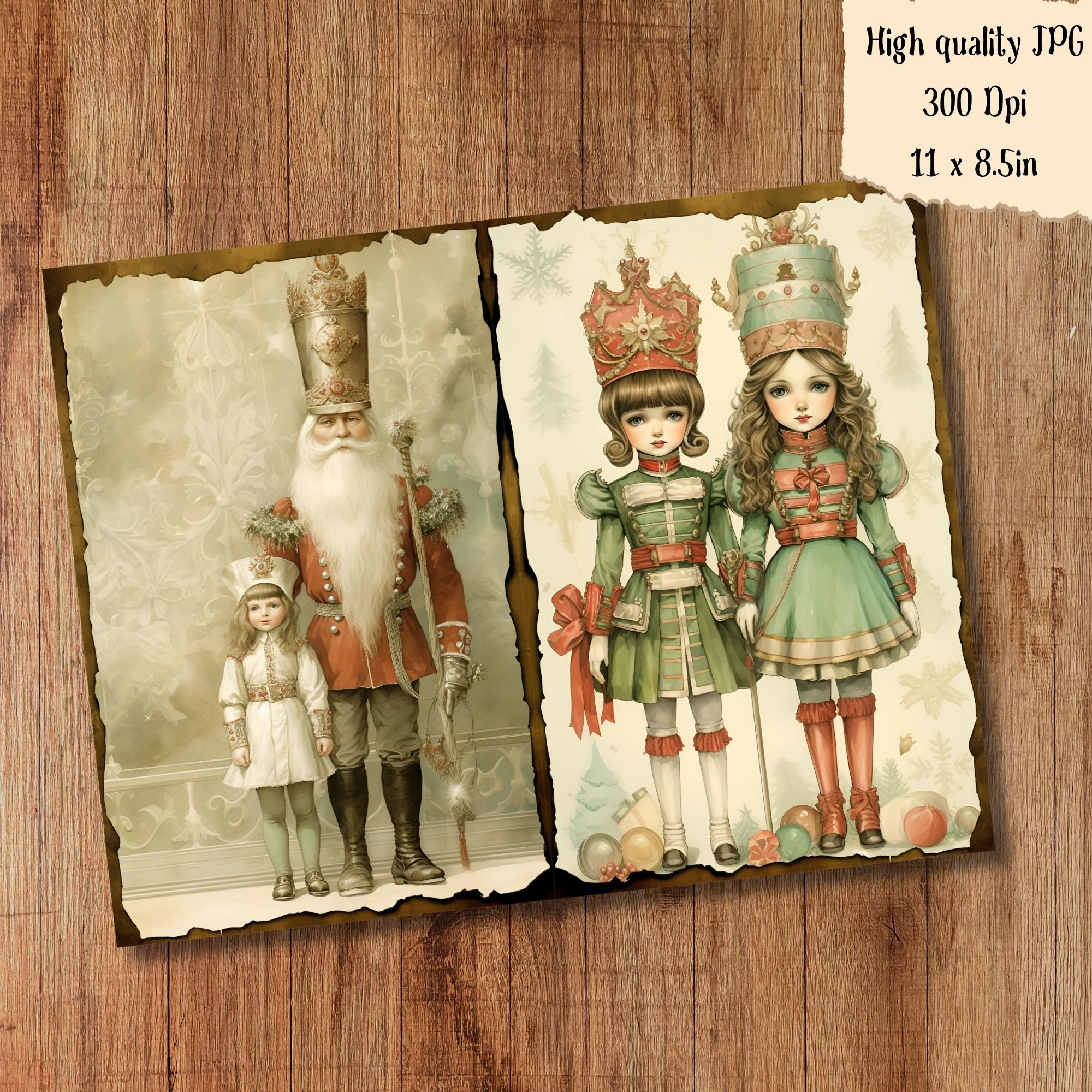 Christmas Junk Journal Kit Printable Vintage Winter Pages Card ...