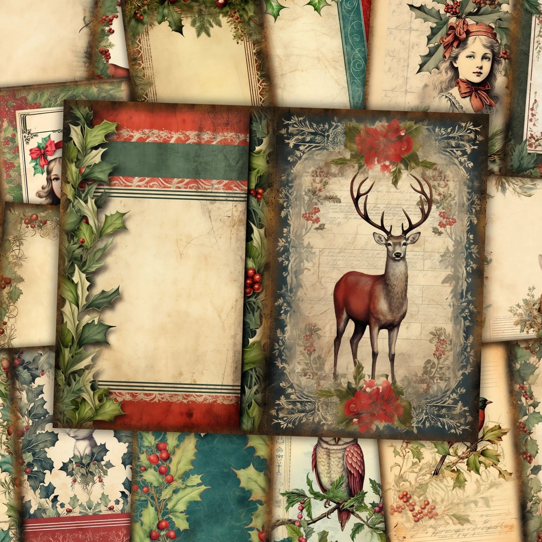 Enchanted Forest Junk Journal Kit Vintage Journal Blank Papers Fantasy ...