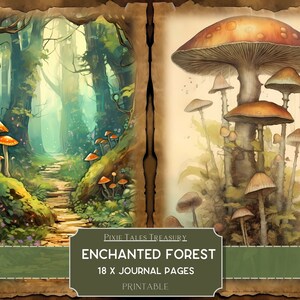 Enchanted Forest Fantasy Junk Journal Kit Fairytale Fairy Journal Pages ...