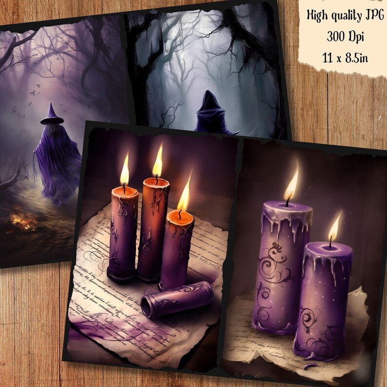 Dark Witch Vintage Junk Journal Pages Magical Witchcraft Junkjournal ...