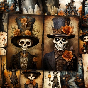 Pages de journal indésirable d'Halloween Kit de journal indésirable effrayant d'Halloween Cartes imprimables de carnet de journal indésirable d'Halloween Kit de journal indésirable d'Halloween en téléchargement numérique