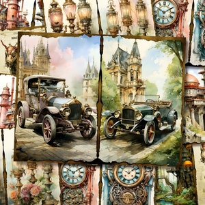 Steampunk Junk Journal Kit Victorian Junk Journal Steampunk Digi Kit Printable Steampunk Scrapbook Paper Craft Journaling Collage Sheet