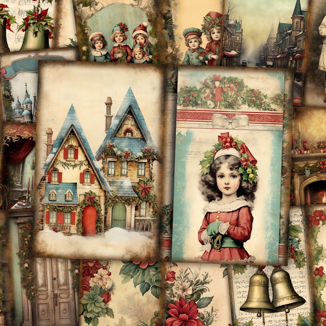 ヴィンテージクリスマスジャンクジャーナルキット メリークリスマス