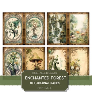 Enchanted Forest Fantasy Junk Journal Kit Fairy Mythical Creature ...