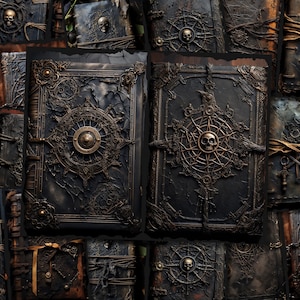 Livro de sombras páginas de diário lixo místico bruxa escura kit mágico lixo diário dia das bruxas kit digi goth folha de colagem de papel digital para impressão