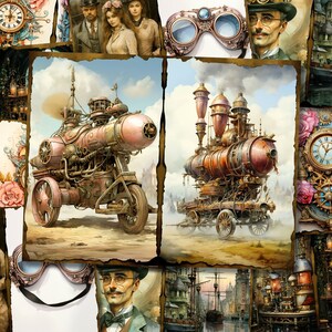 Steampunk Junk Journal Kit Victorian Junk Journal Steampunk Digi Kit Printable Steampunk Scrapbook Paper Craft Journaling Collage Sheet