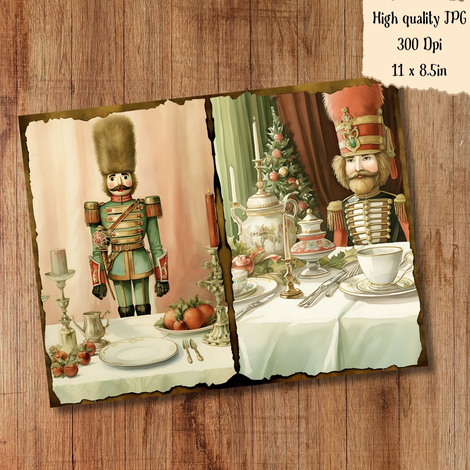 Christmas Junk Journal Kit Printable Vintage Winter Pages Card ...