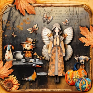 Fall Junk Journal Kit Autumn Mixed Media Art Western Farmhouse Barn  Digi Kit Scrapbooking Paper Decoupage Pages Printable Digital Sheet